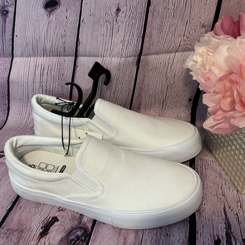 White Slip-On Sneakers - Picture 2 of 4